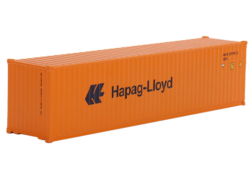 >Brand new 1/64 scale diecast model of 40' Dry Goods Container "Hapag-Lloyd" Orange Limited Edition for 1/64 scale models by True Scale Mini