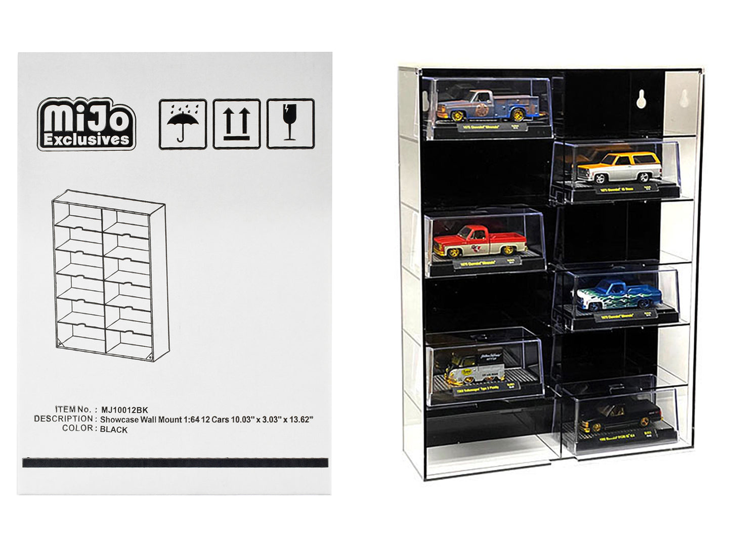 Black Model Wall Mount Display Case