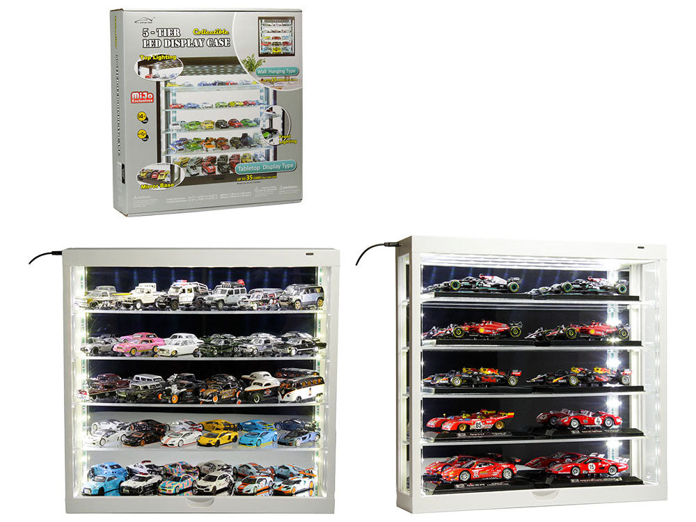 Showcase Wall White Model Wall Mount Display Case