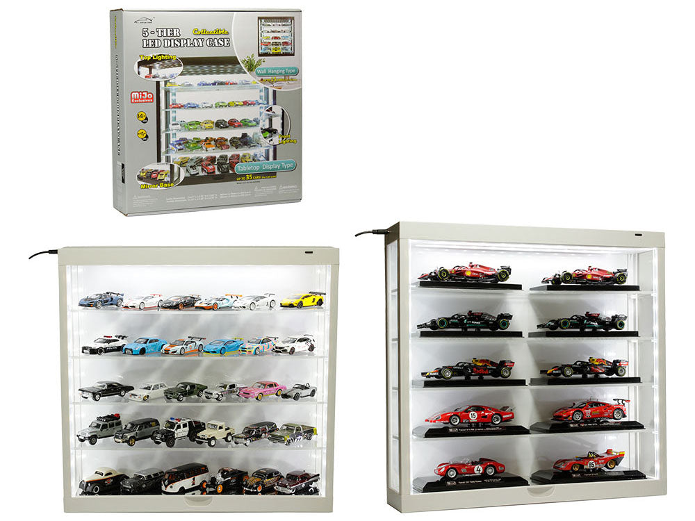 Showcase Wall White Model Wall Mount Display Case