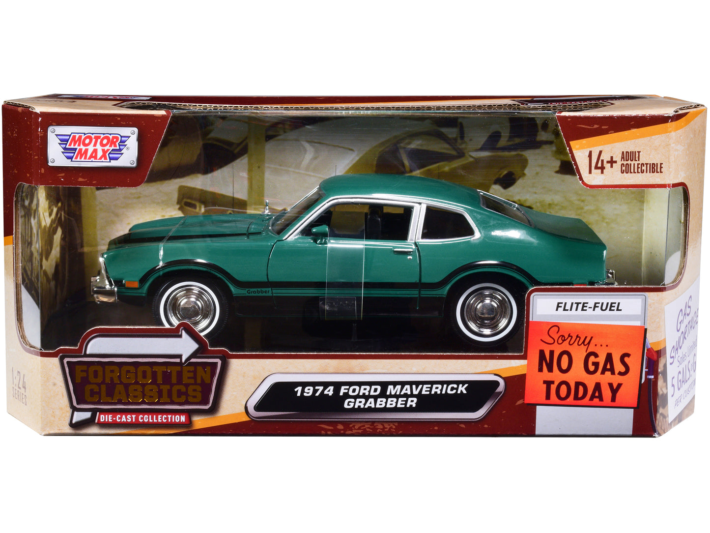 1974 Ford Maverick Grabber Green Diecast Model Car