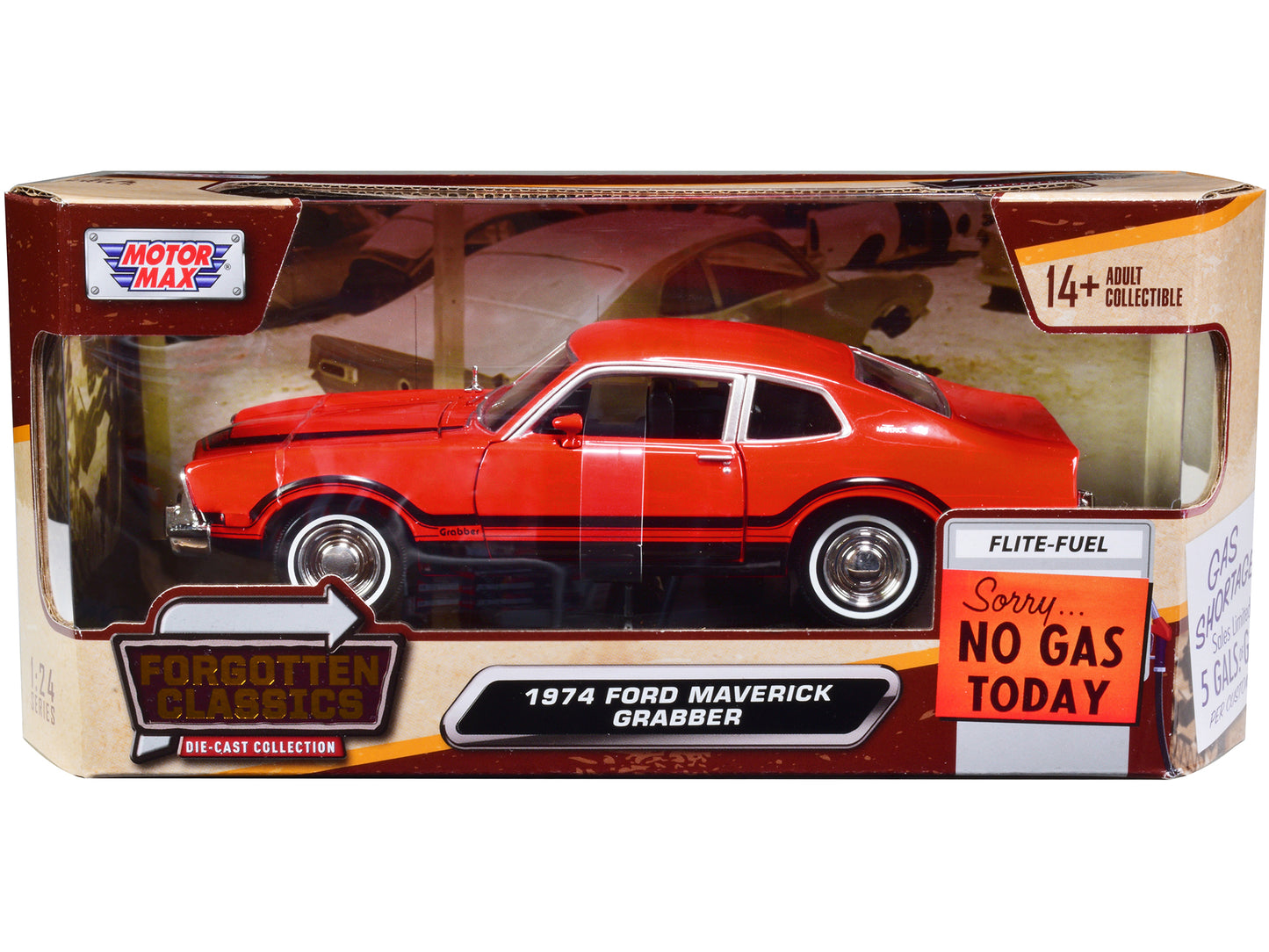 1974 Ford Maverick Grabber Orange Diecast Model Car