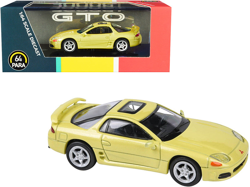 Brand new 1/64 scale diecast car model of Mitsubishi 3000GT GTO with Sunroof Martinique Yellow Pearl die cast model car