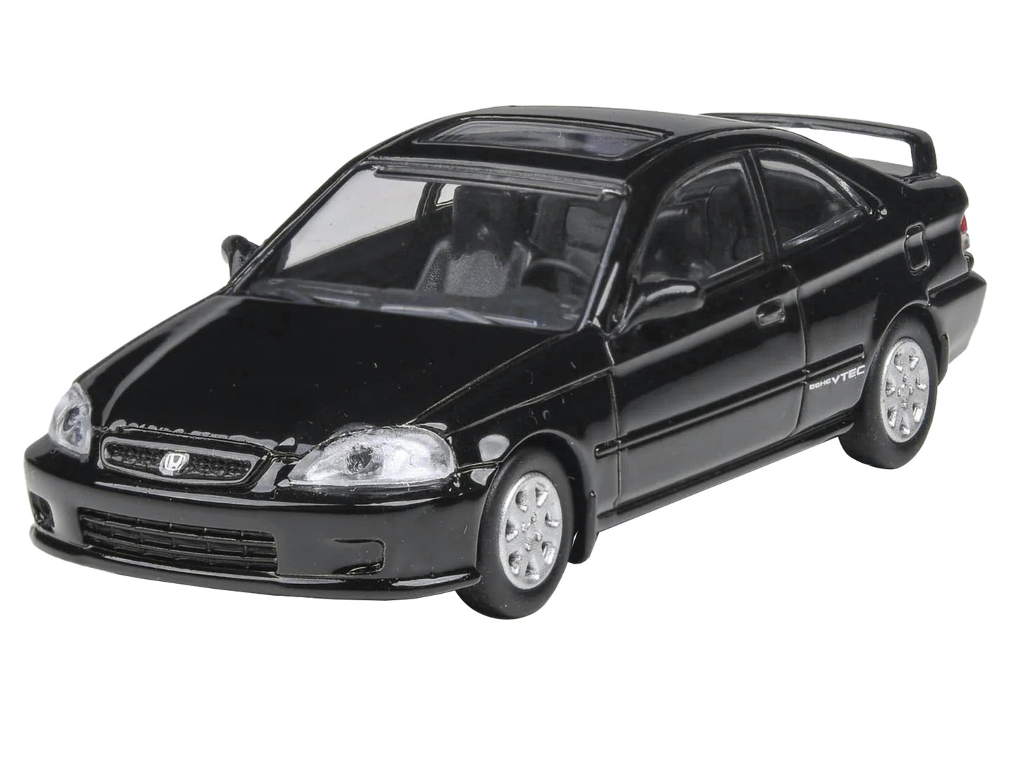 Brand new 1/64 scale diecast car model of 1999 Honda Civic Si EM1 Flamenco Black with Sunroof die cast model car by Para