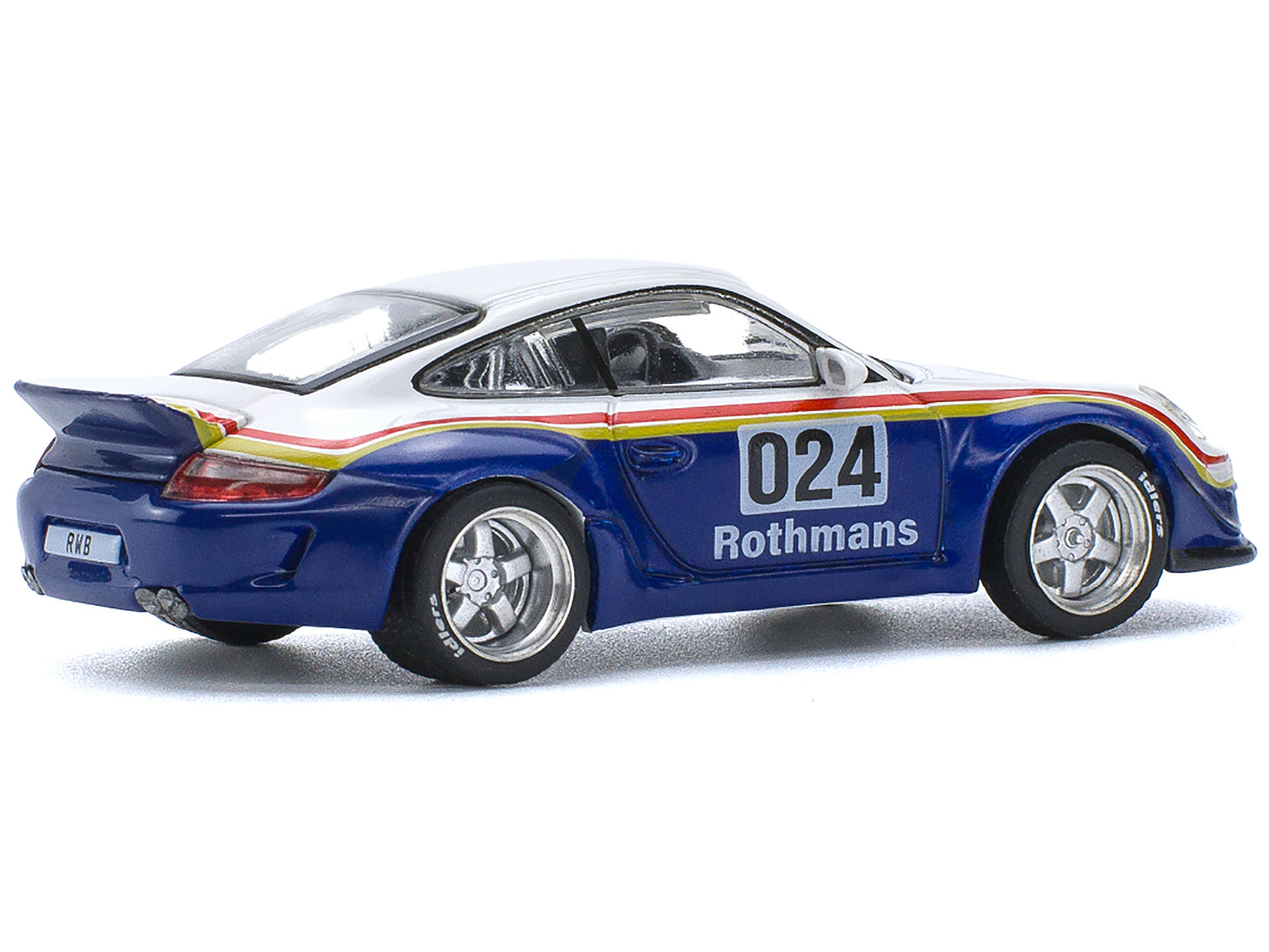 RWB 997 #024 Rothmans White & Blue w Stripes 1/64 Diecast Model Car Pop Race