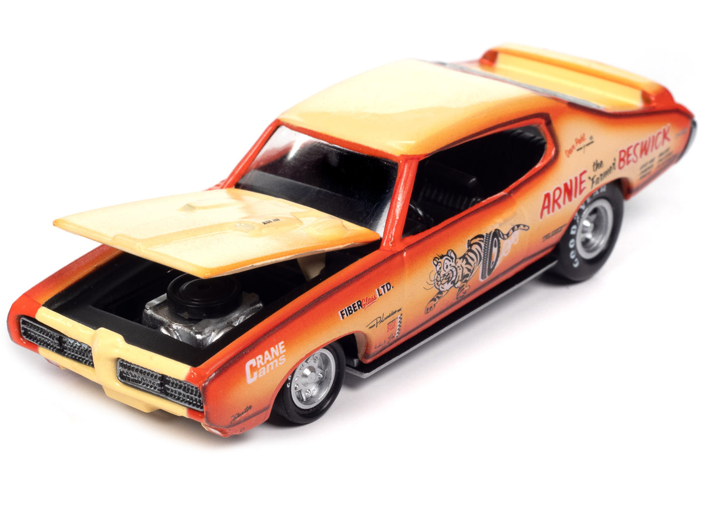 1969 Pontiac GTO Orange Diecast Model Car