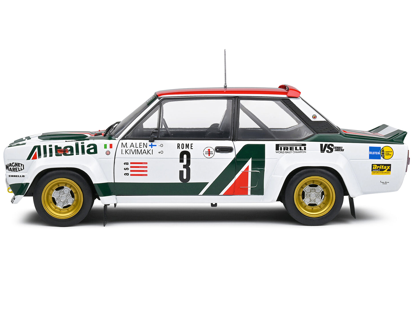 Fiat 131 Abarth #3 Diecast Model Race Car