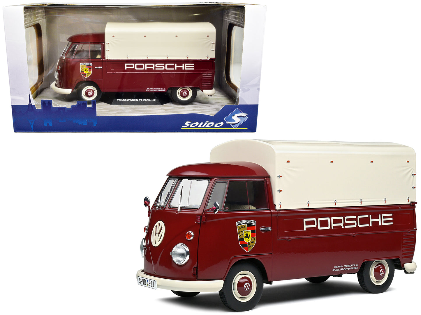 1950 Volkswagen T1 Red Diecast Model Pickup Truck