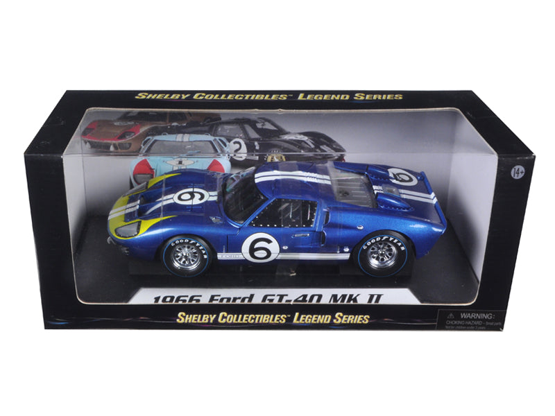 1966 Ford GT-40 Blue Diecast Model Race Car