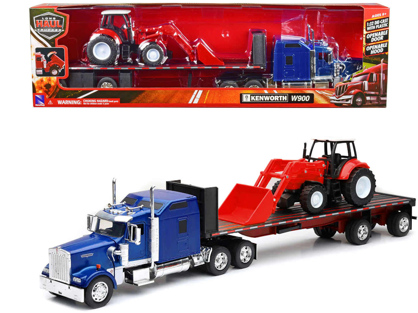 Kenworth W900 w Blue Diecast Model Truck Tractor