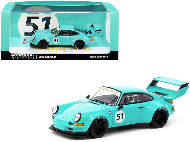 RWB Backdate #51 Turquoise Diecast Model Race Car