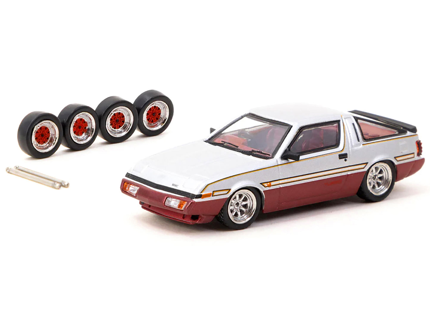 Mitsubishi Starion RHD Right Silver Diecast Model Car