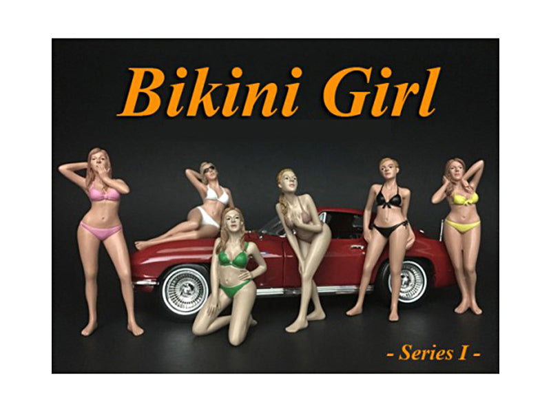 6 Piece Figurine Set of Model Calendar Girls Figure