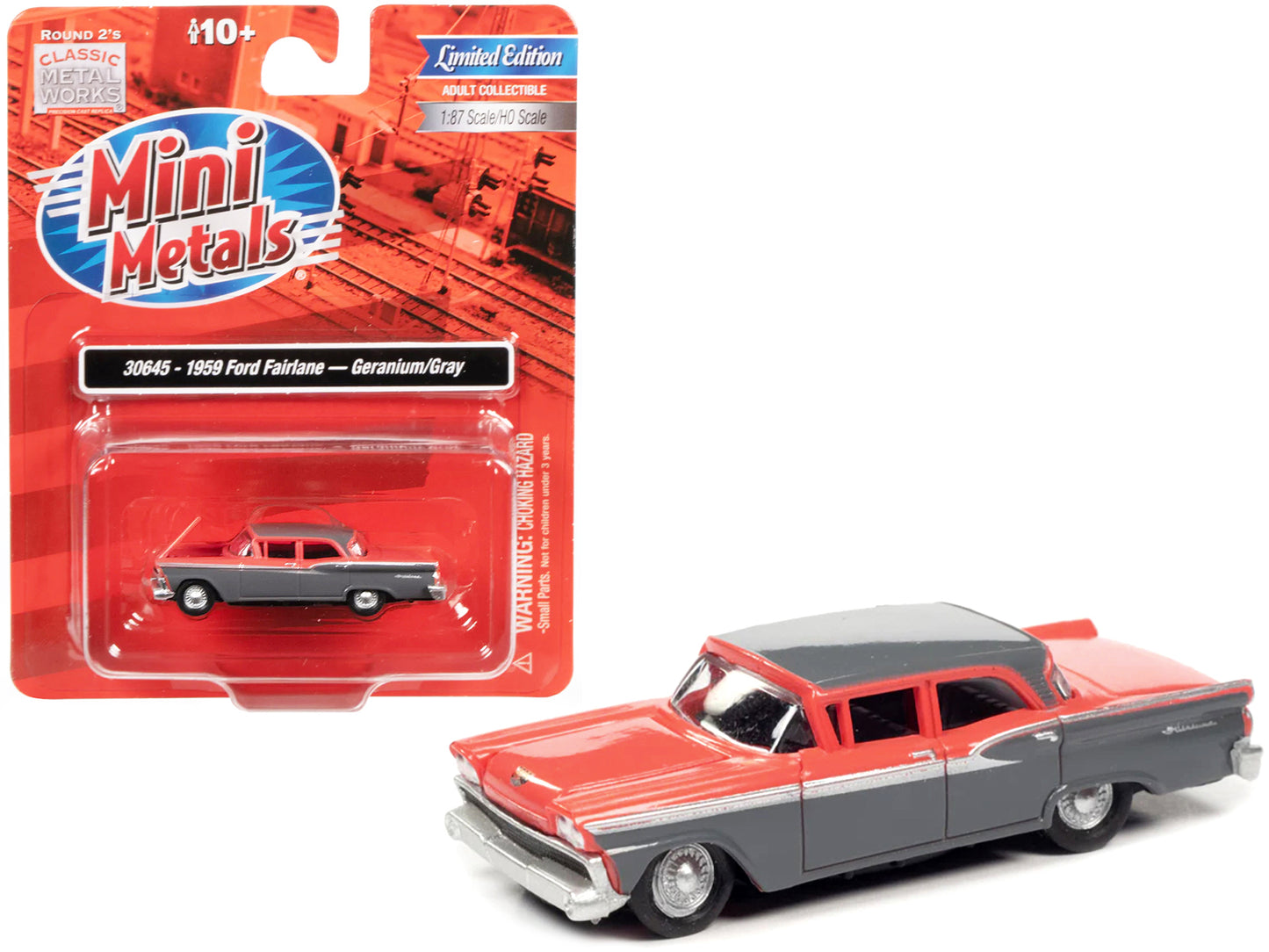 1959 Ford Fairlane Geranium Pink Model Car
