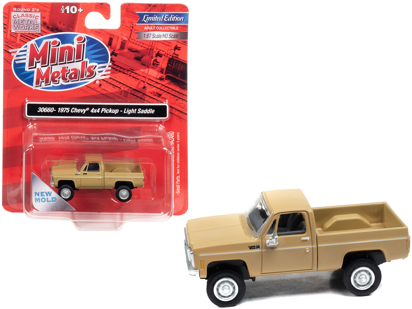 1975 Chevrolet 4x4 1:87 Scale Beige Model Pickup Truck
