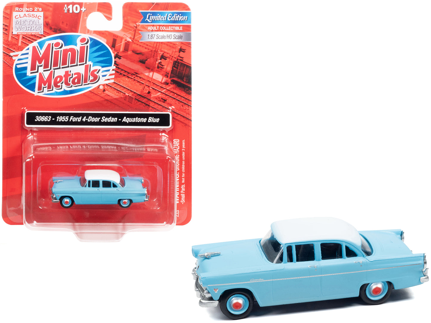 1955 Ford 4-Door Blue Model Car
