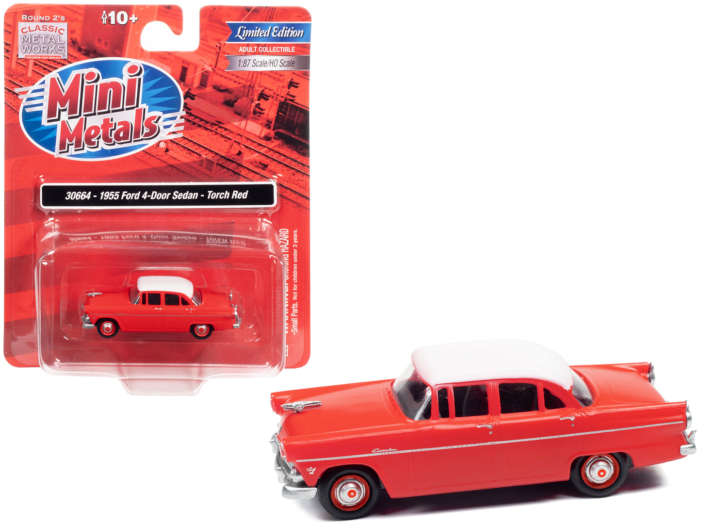 1955 Ford 4-Door Red Model Car