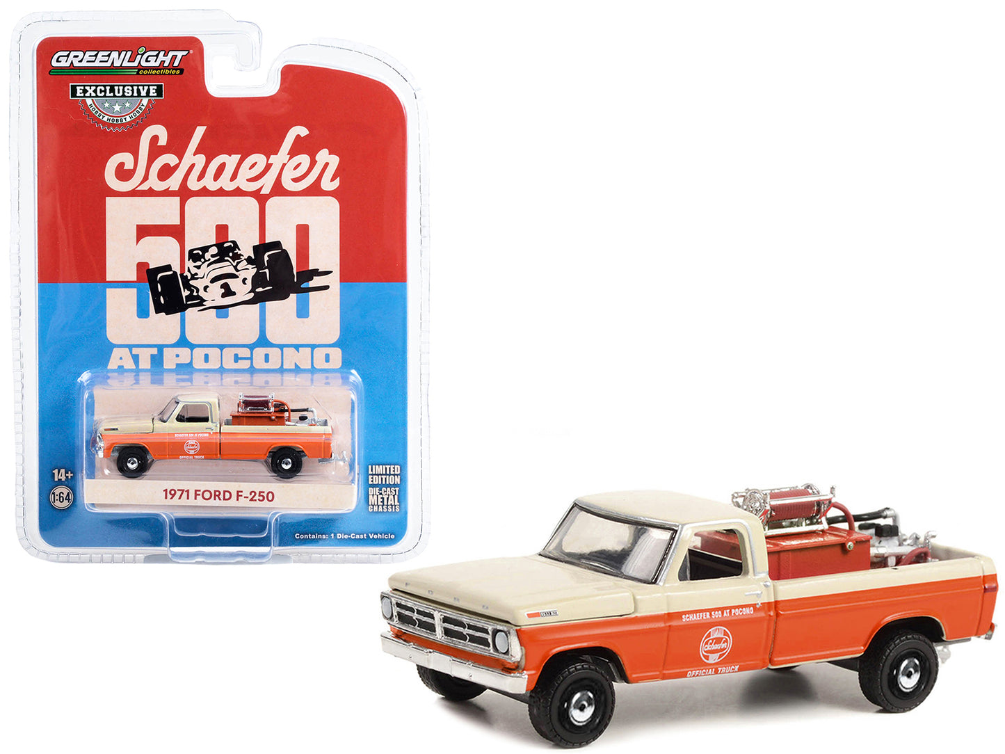 1971 Ford F-250 Orange Diecast Model Pickup Truck