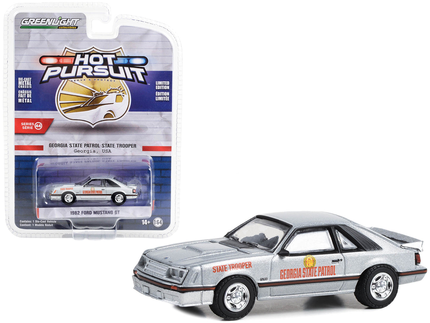 1982 Ford Mustang GT Silver Diecast Model Car