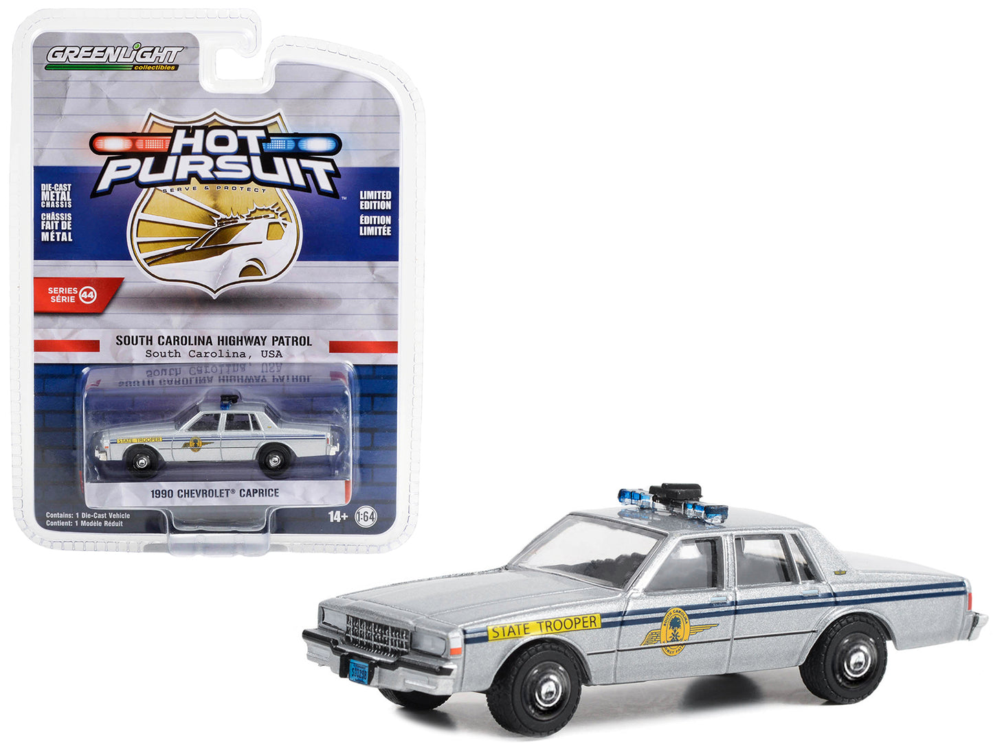 1990 Chevrolet Caprice Silver Diecast Model Car