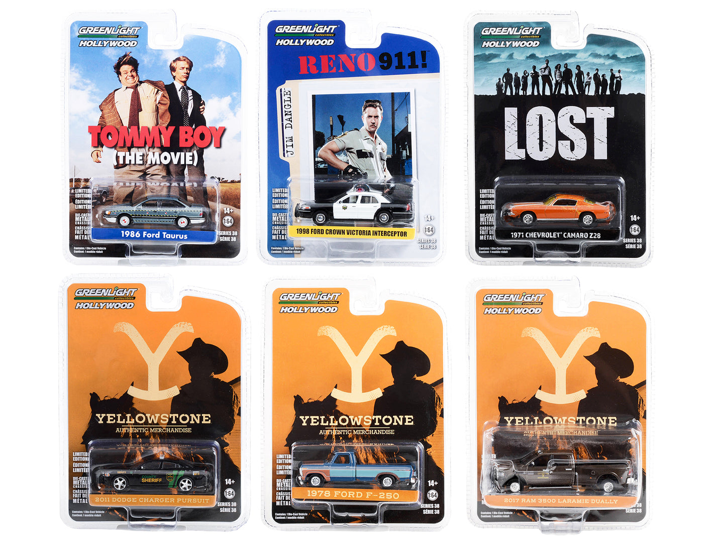 Hollywood Series Set of Diecast Model Car/Truck Set
