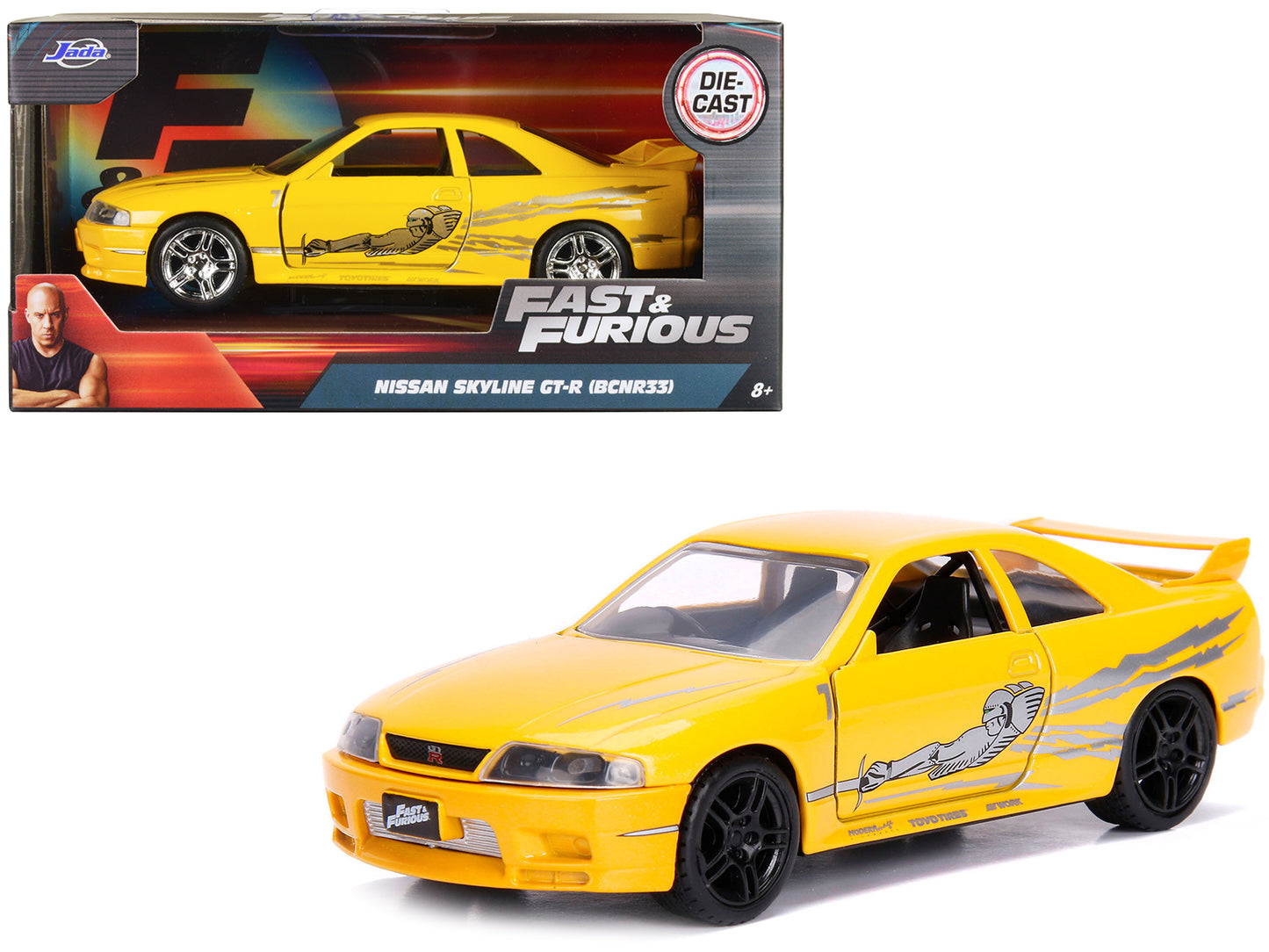 Leon's Nissan Skyline GT Yellow Diecast Model Car