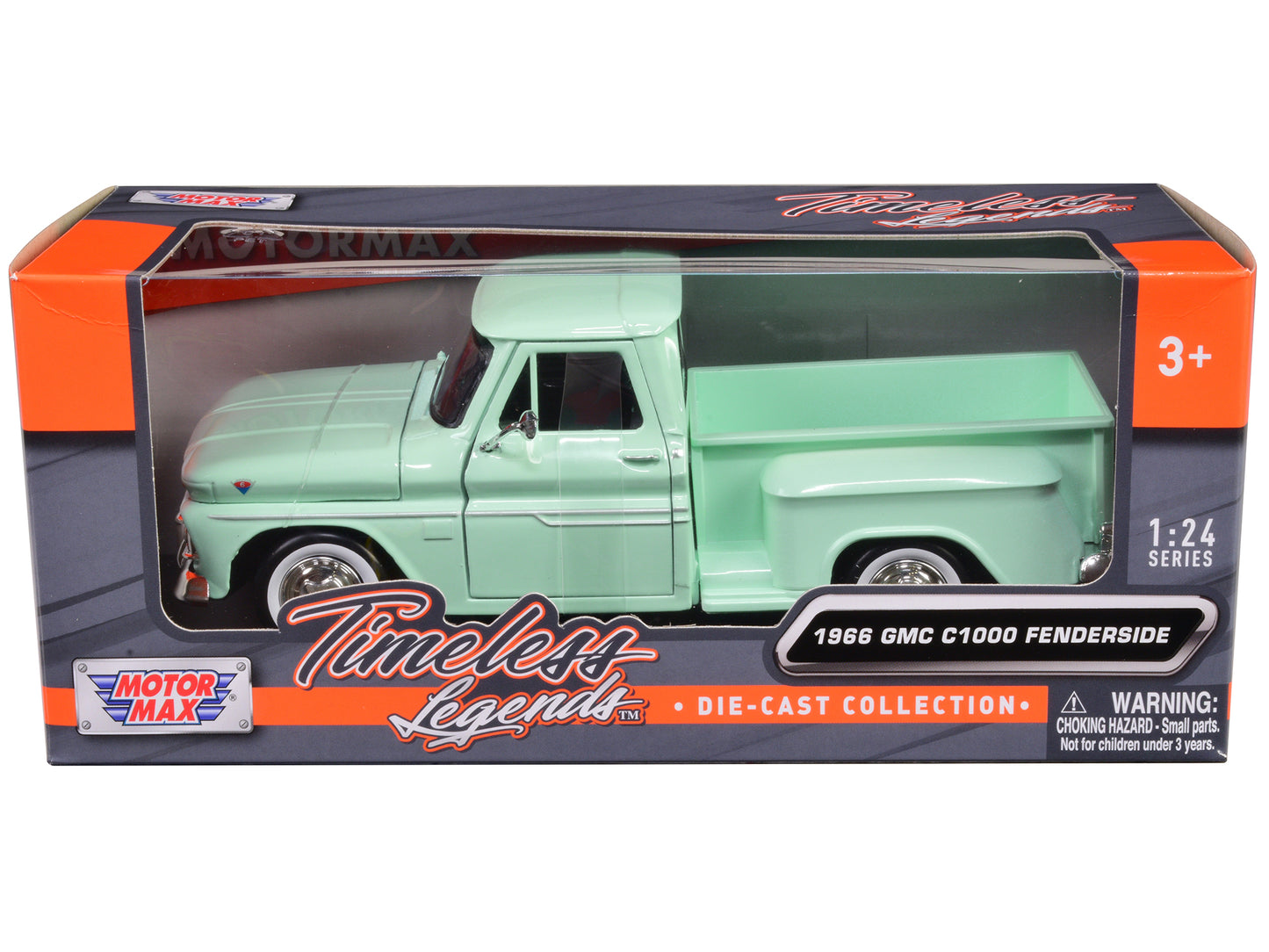 1966 GMC C1000 Fenderside Green Diecast Model Pickup Truck