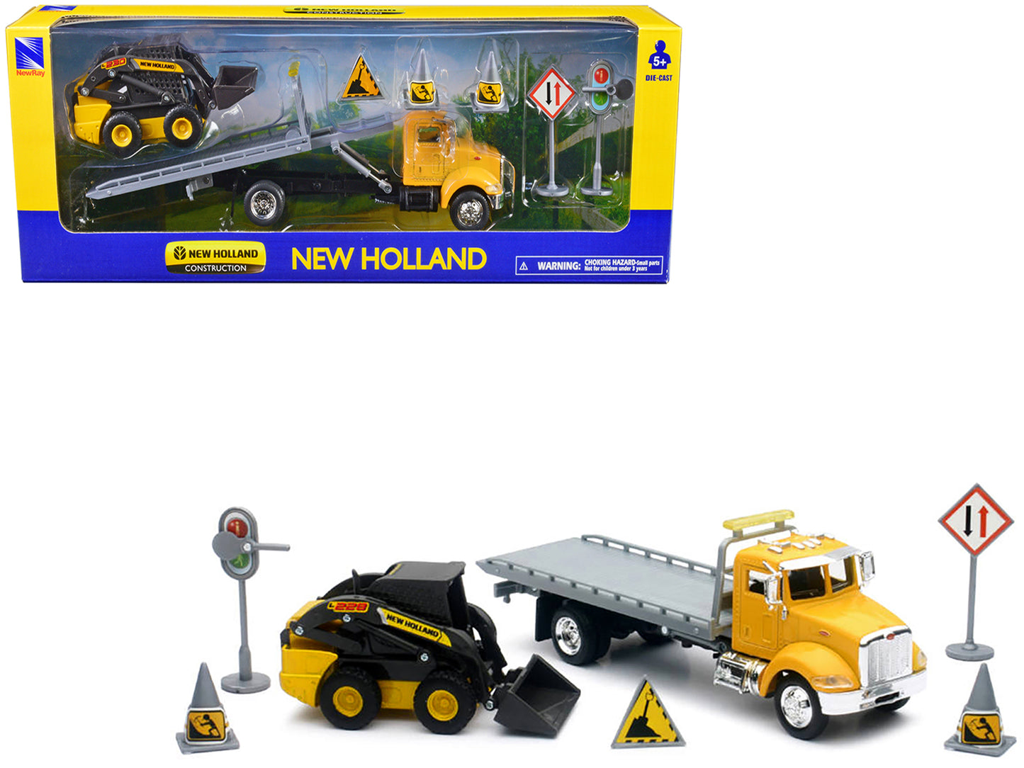 Peterbilt Roll- Flatbed Yellow Diecast Model Flatbed Truck