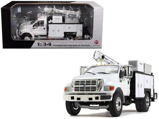Ford F-650 w White Diecast Model Service Truck 