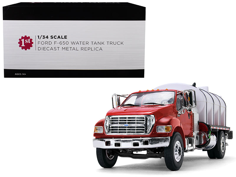 Ford F-650 w Red Diecast Model Tanker Truck 
