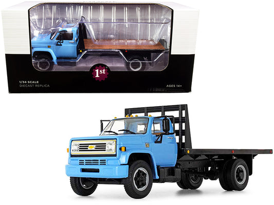 Chevrolet C65 Flatbed  Blue Diecast Model Flatbed Truck 