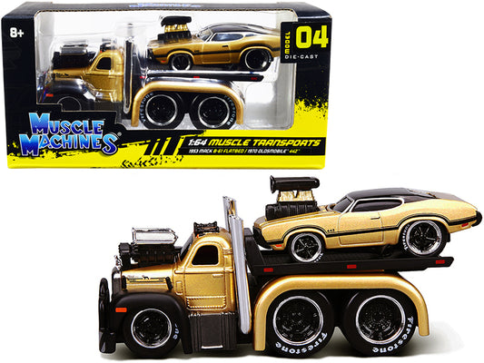 1953 Mack B-61 Gold Diecast Model Flatbed Truck 