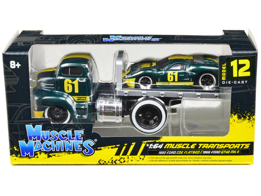 1950 Ford COE Flatbed Green Diecast Model Flatbed Truck 