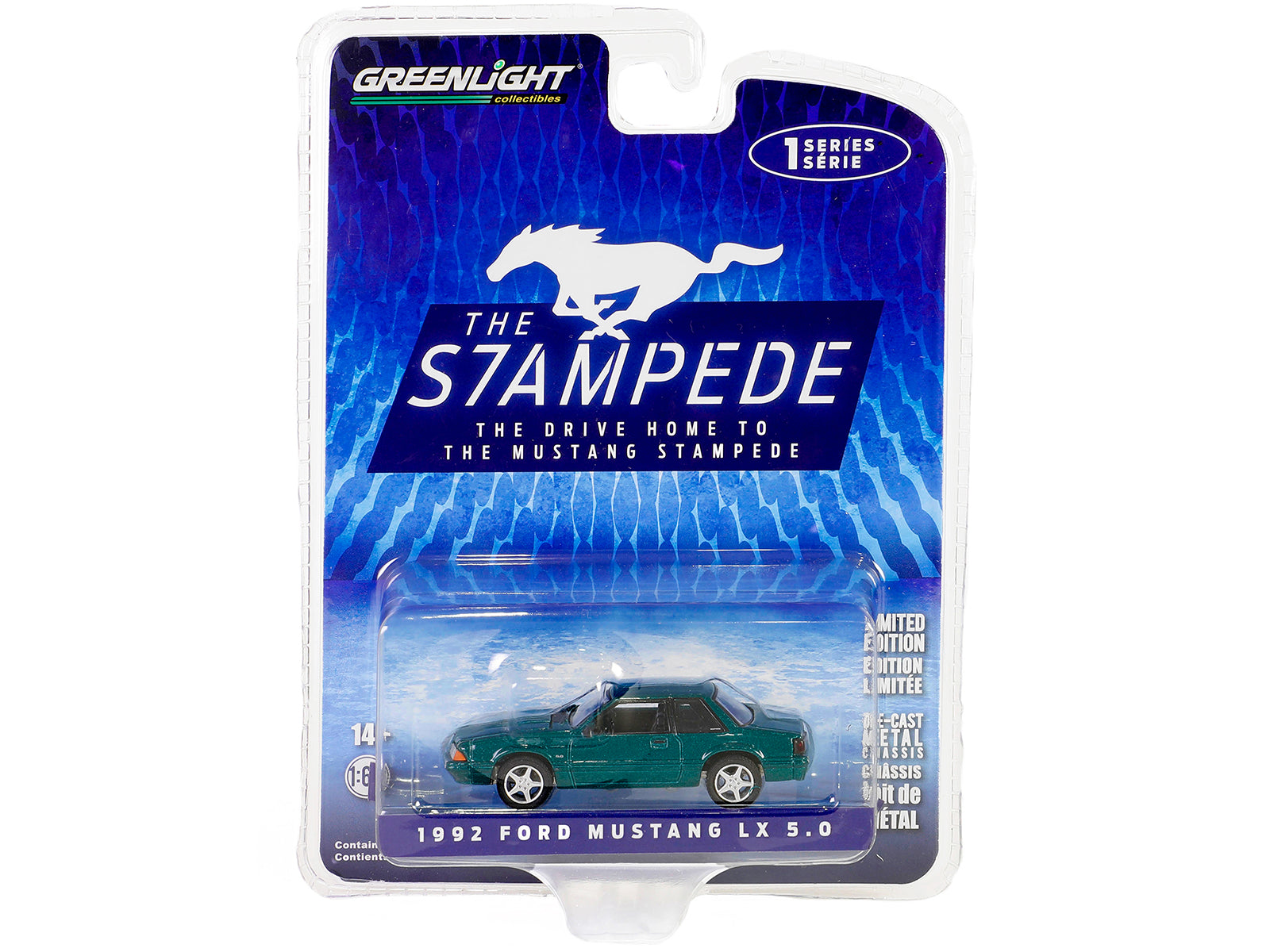 1992 Ford Mustang LX Green Diecast Model Car 