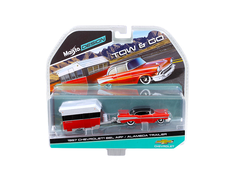 1957 Chevrolet Bel Air Red Diecast Model Car 