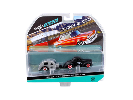 1941 Willys Matt  Black Diecast Model Car 