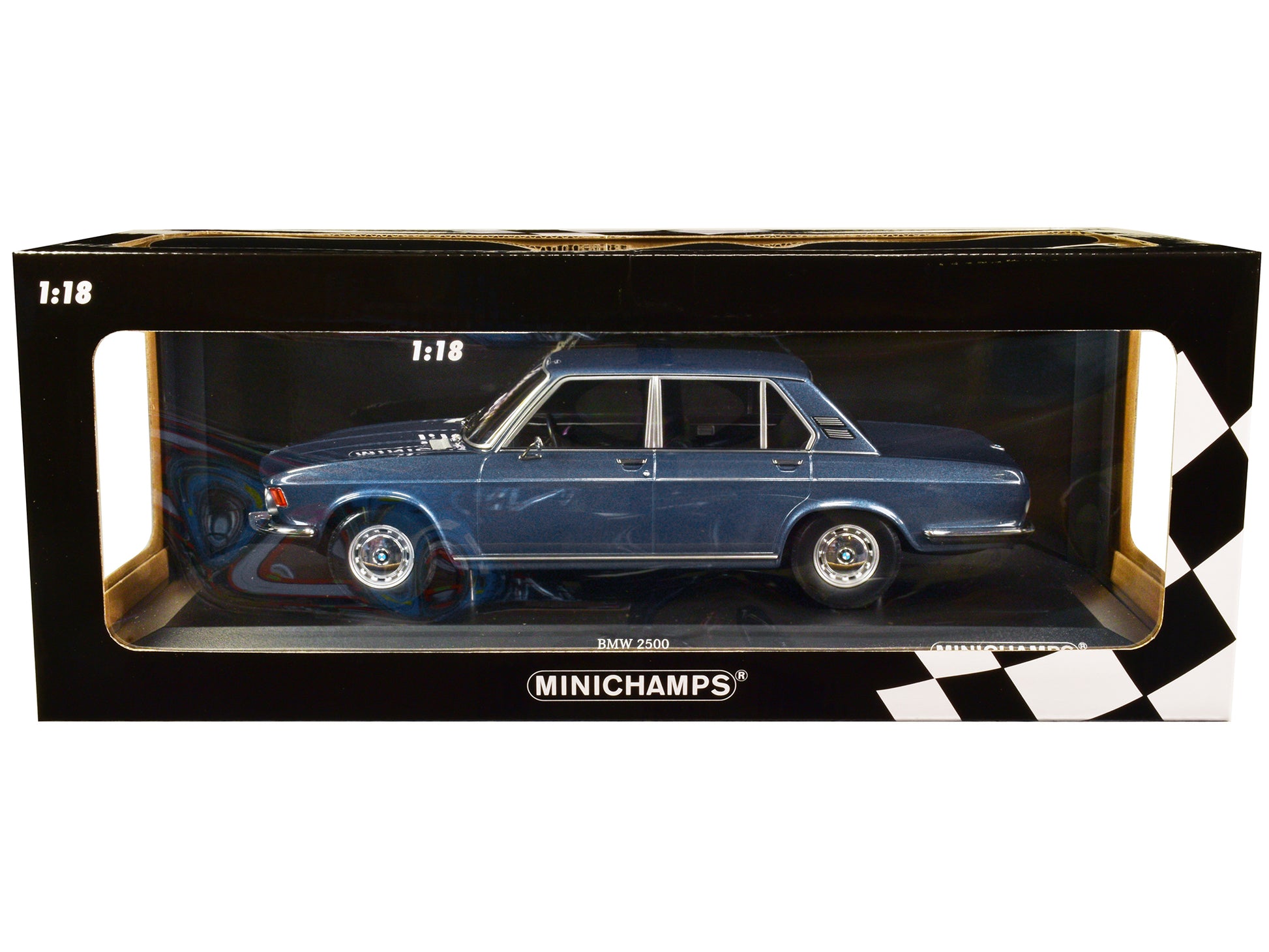1968 BMW 2500  Blue Diecast Model Car 