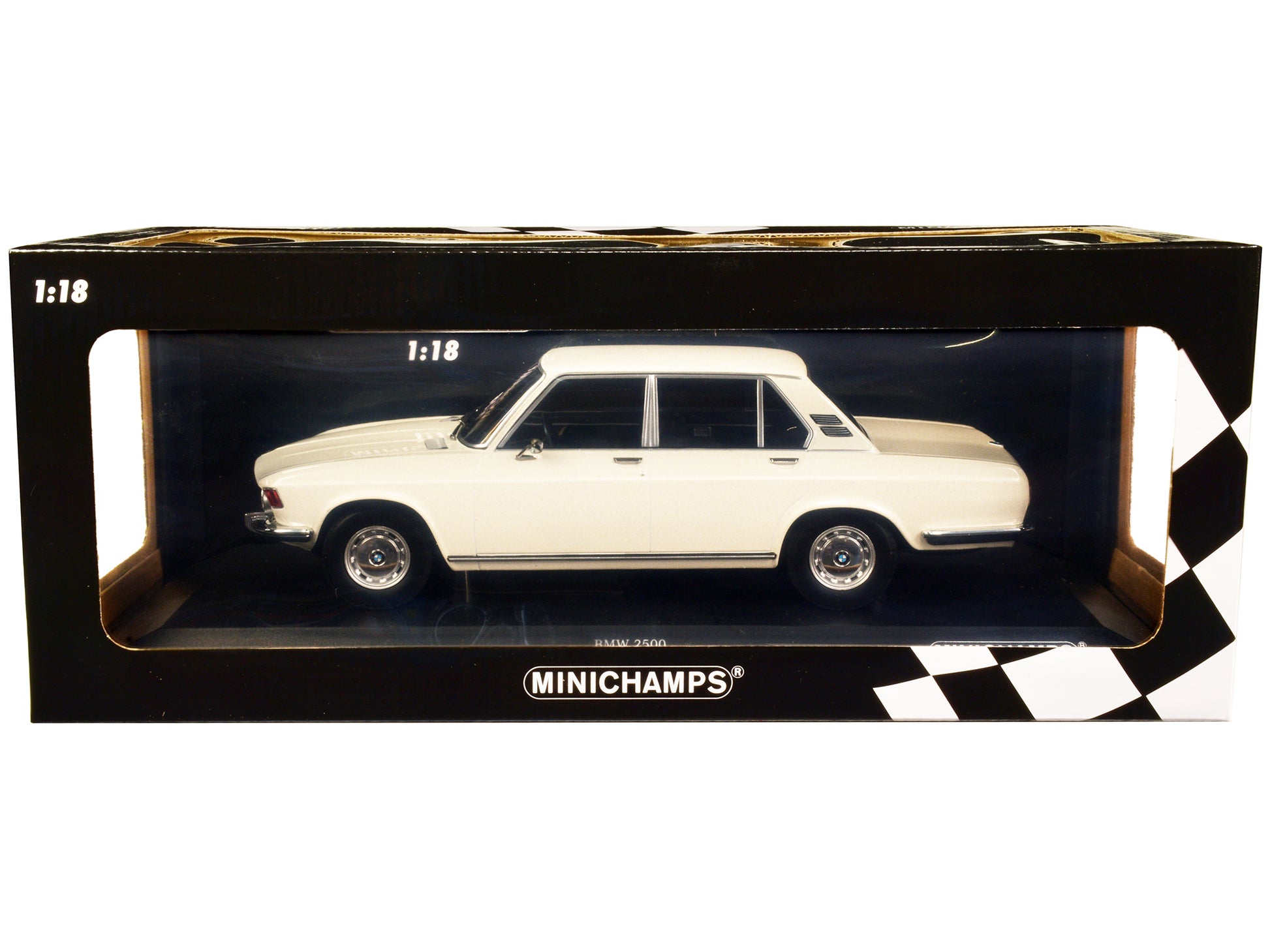 1968 BMW 2500  White Diecast Model Car 