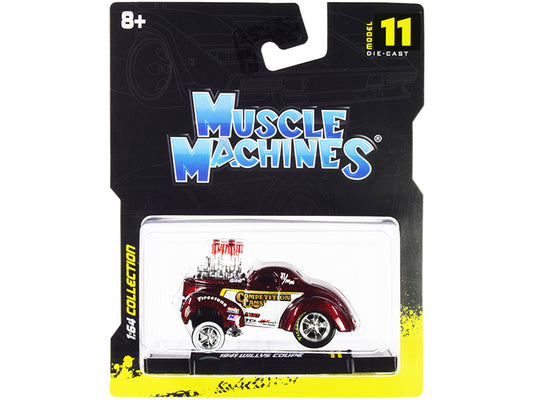 1941 Willys Coupe Gasser Red Diecast Model Car 