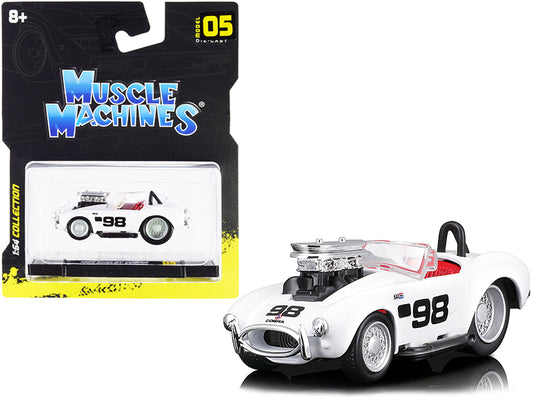 1964 Shelby Cobra #98 White Diecast Model Race Car 