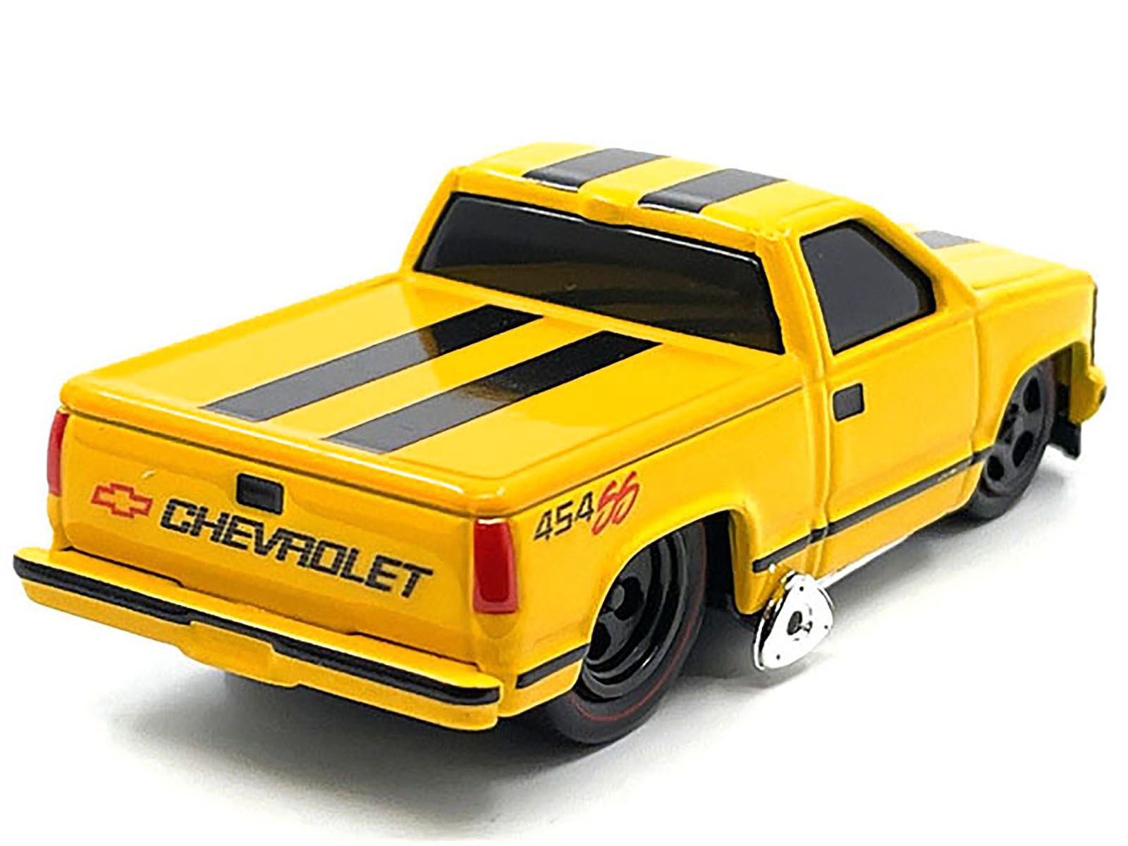 Brand new 1/64 scale diecast car model of 1993 Chevrolet 454 SS Pickup Truck Yellow with Black Stripes die cast model ca