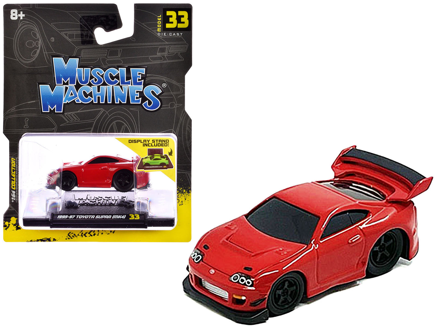 Brand new 1/64 scale diecast car model of 1995-1997 Toyota Supra (MK4) Red die cast model car by Muscle Machines.
Brand 