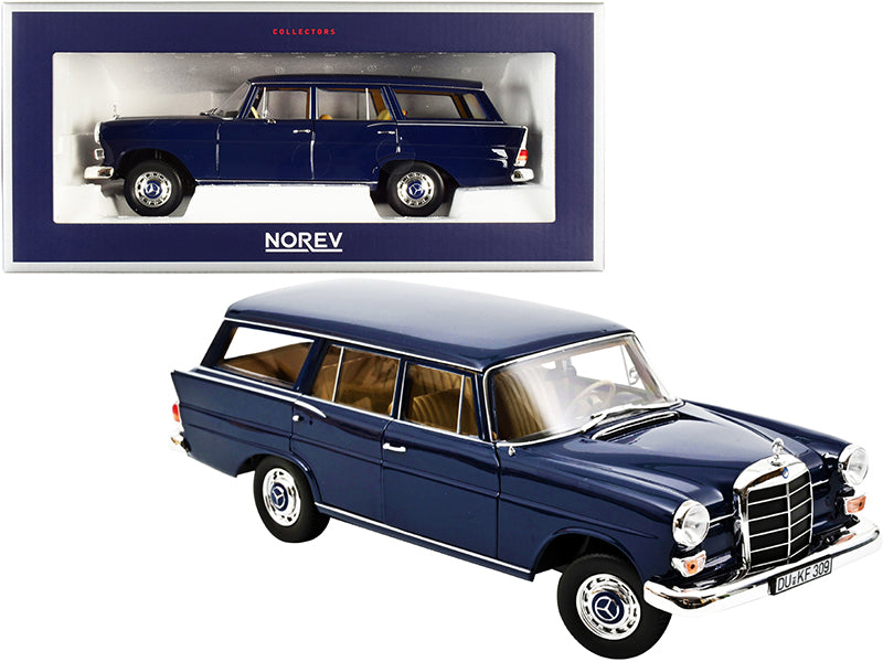 Brand new 1/18 scale diecast car model of 1966 Mercedes Benz 200 Universal Dark Blue die cast model car by Norev.
Brand new box.
Real rubb