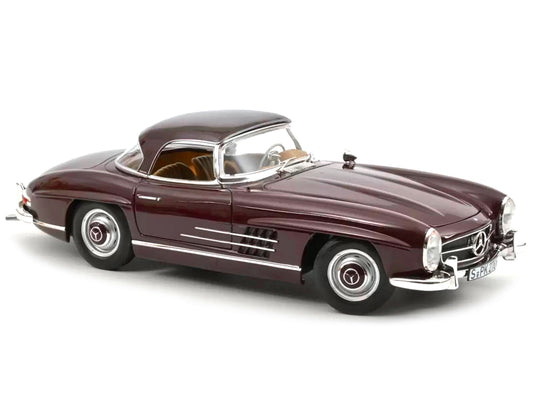 Brand new 1/18 scale diecast car model of 1957 Mercedes-Benz 300 SL Roadster Dark Red die cast model car by Norev.
Brand new box.
Real rub
