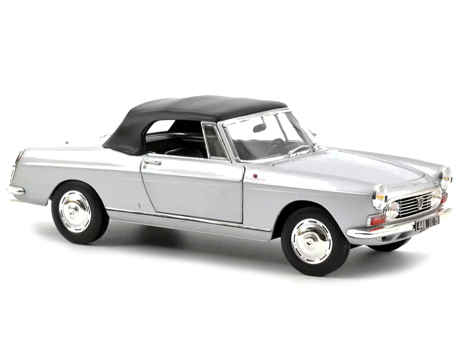 1967 Peugeot 404 Cabriolet Silver Diecast Model Car 