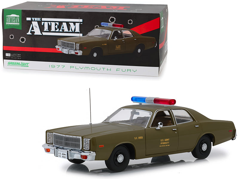 1977 Plymouth Fury U Green Diecast Model Car The A-Team