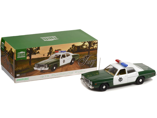 1975 Plymouth Fury  Green Diecast Model Car 