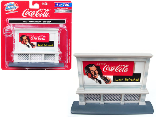 Brand new 1/87 scale model of Outdoor Billboard "Coca Cola" for 1/87 scale models by Classic Metal Works.
Brand new box