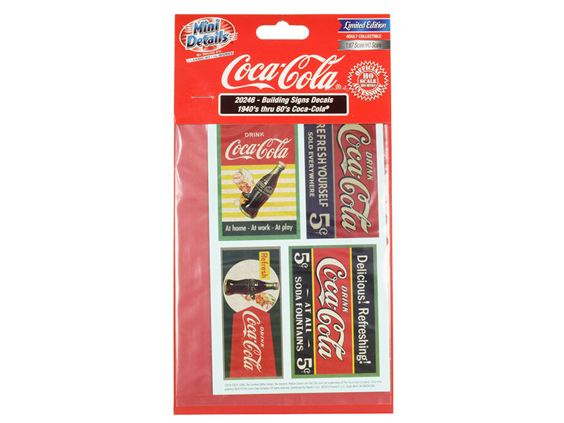 1940's Thru 1960's Coca   Model Decals Coca-Cola