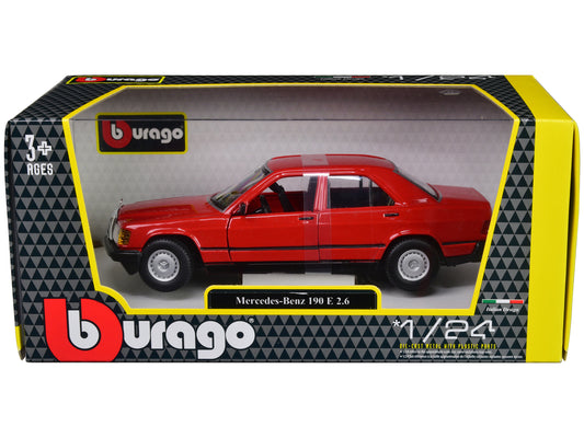 Brand new 1/24 scale diecast car model of Mercedes-Benz 190 E 2.6 Red die cast model car by Bburago.
Brand new box.
Re